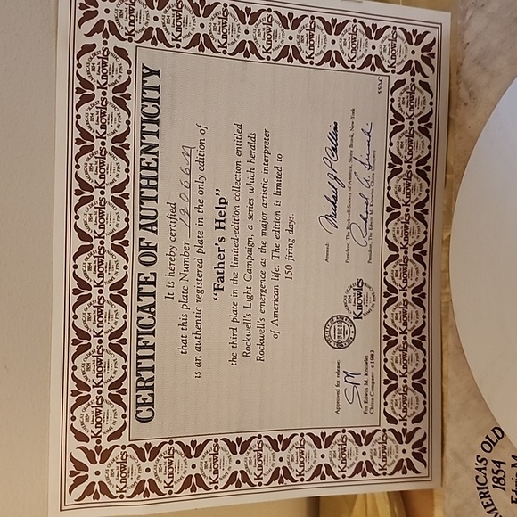 EDWIN M. KNOWLES PLATE - Picture 3 of 3